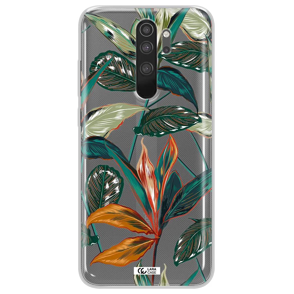 Colorful Tropical Leaves Xiaomi Note 8 Pro Clear TPU Case