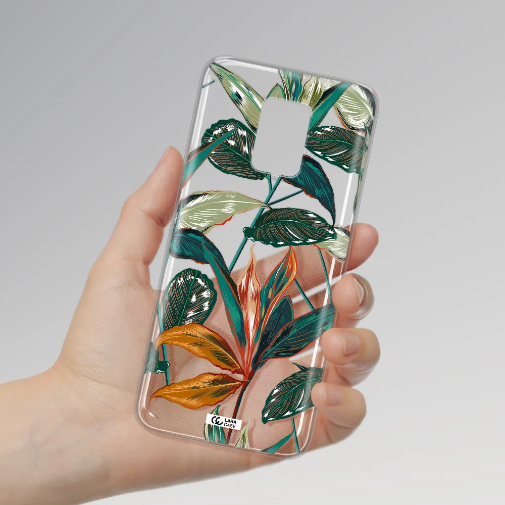 Colorful Tropical Leaves Xiaomi Note 9S Clear TPU Case
