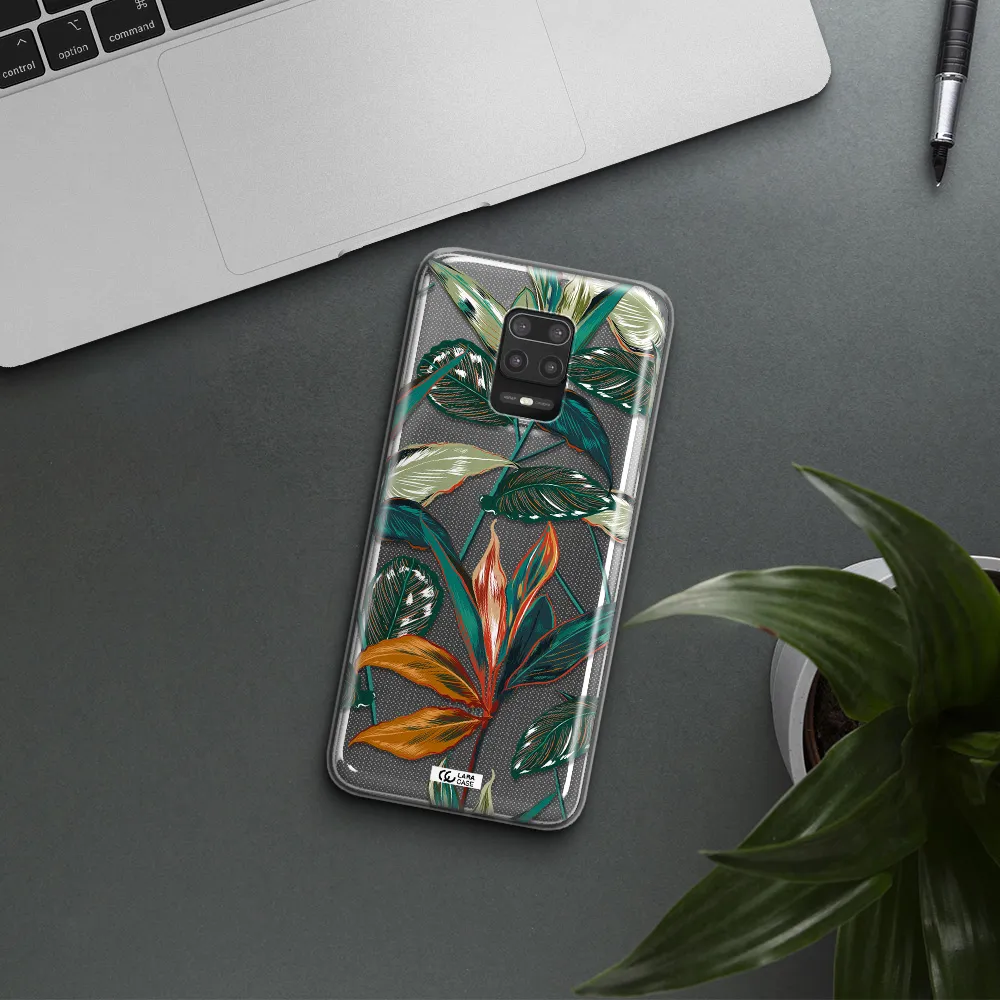Colorful Tropical Leaves Xiaomi Note 9S Clear TPU Case