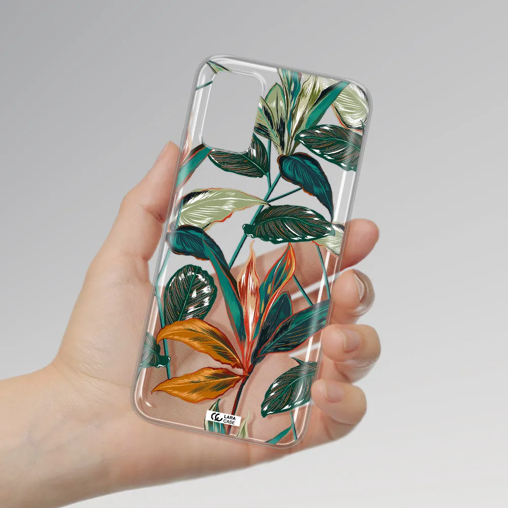 Colorful Tropical Leaves Xiaomi Poco M3 Clear TPU Case