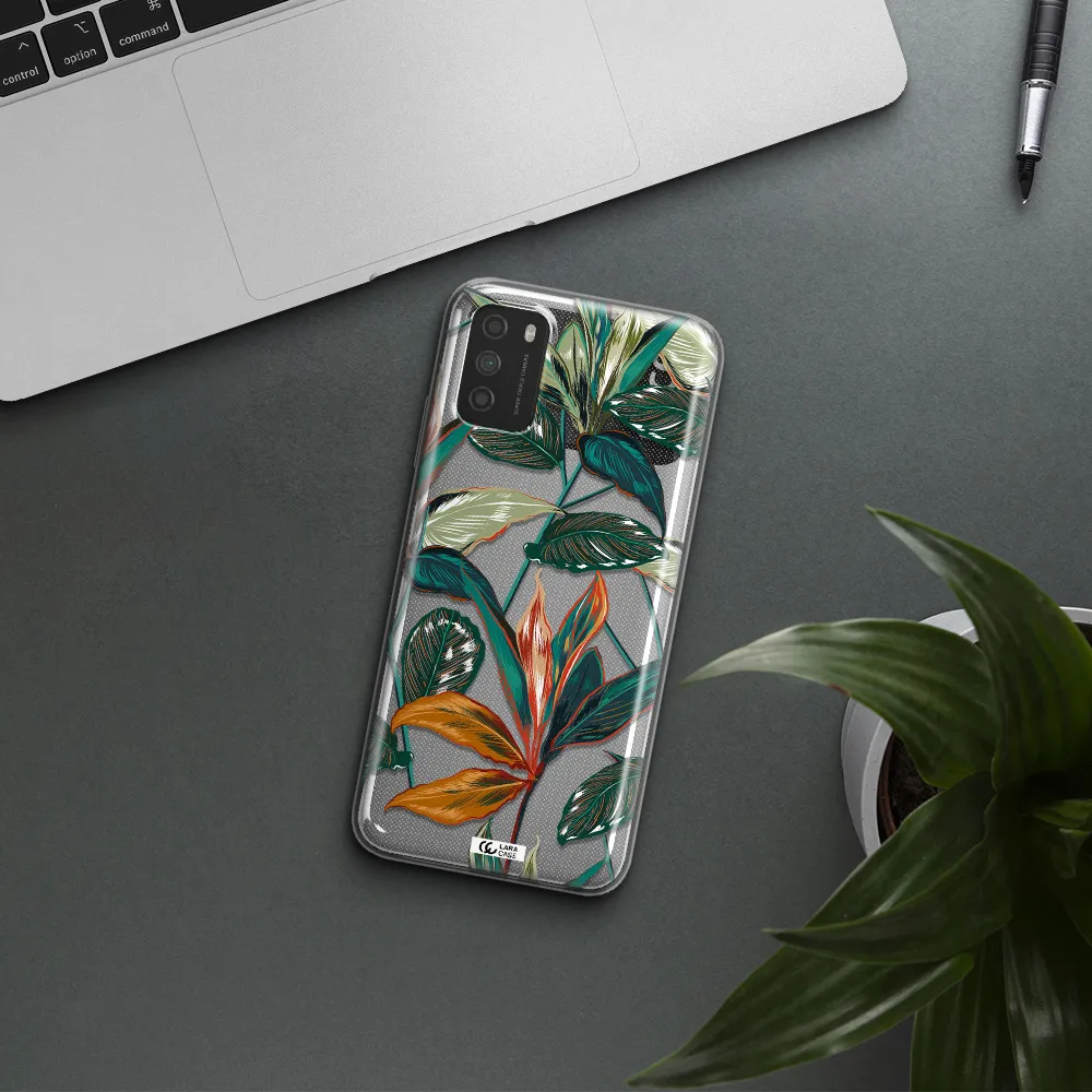 Colorful Tropical Leaves Xiaomi Poco M3 Clear TPU Case