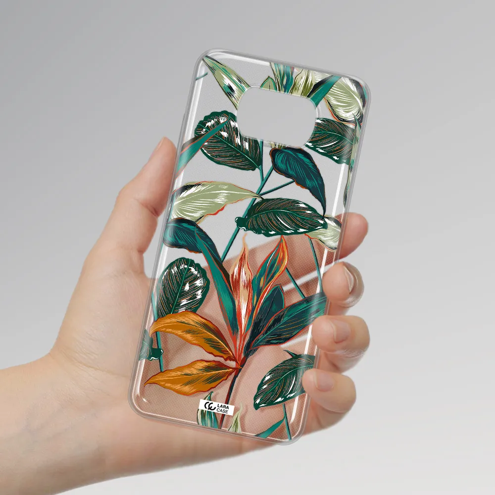 Colorful Tropical Leaves Xiaomi Poco X3 Clear TPU Case