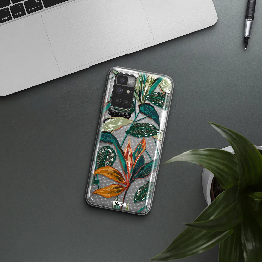 Colorful Tropical Leaves Xiaomi Redmi 10 Clear TPU Case