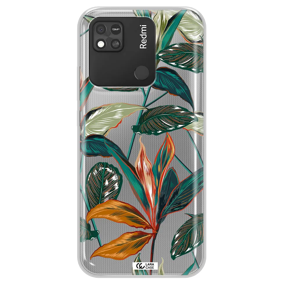 Colorful Tropical Leaves Xiaomi Redmi 10A Clear TPU Case