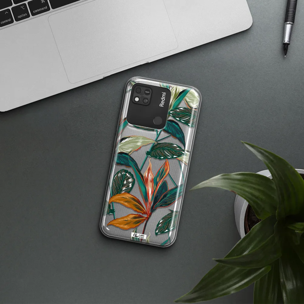 Colorful Tropical Leaves Xiaomi Redmi 10A Clear TPU Case