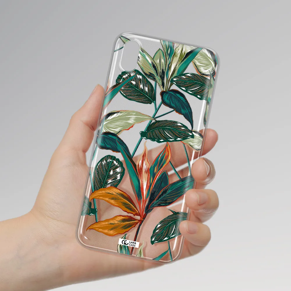 Colorful Tropical Leaves Xiaomi Redmi 7A Clear TPU Case