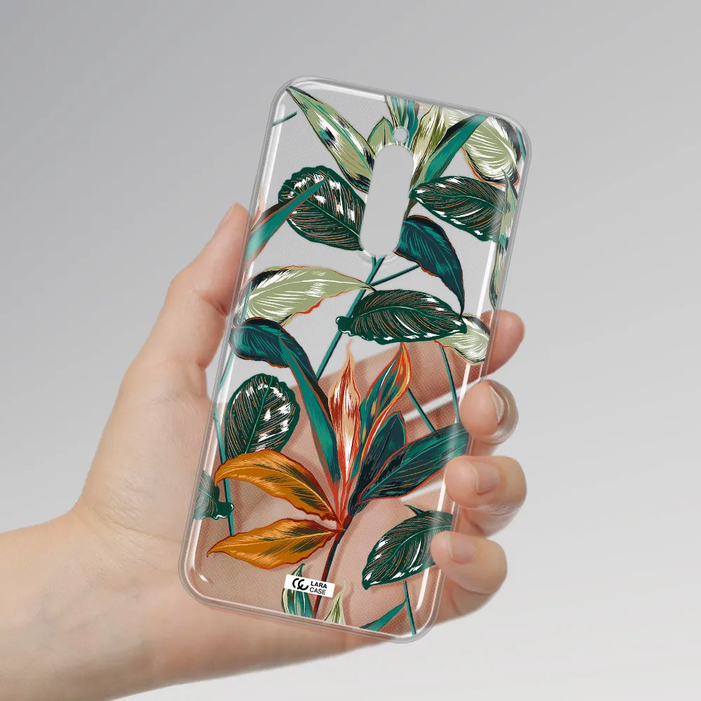 Colorful Tropical Leaves Xiaomi Redmi 8 Clear Tpu Case