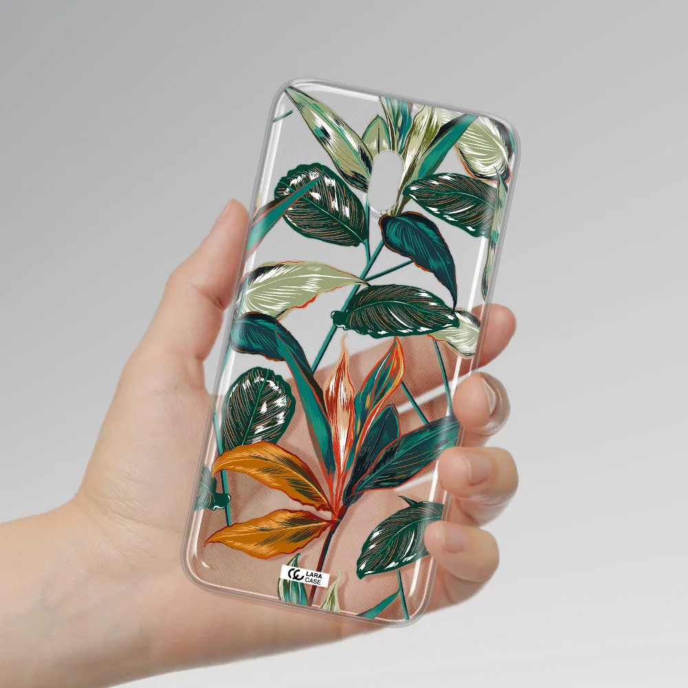 Colorful Tropical Leaves Xiaomi Redmi 8A Clear TPU Case