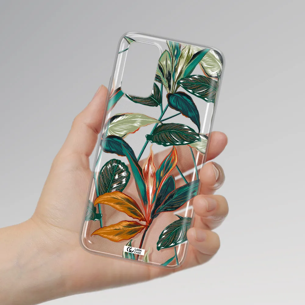 Colorful Tropical Leaves Xiaomi Redmi 9T Clear TPU Case