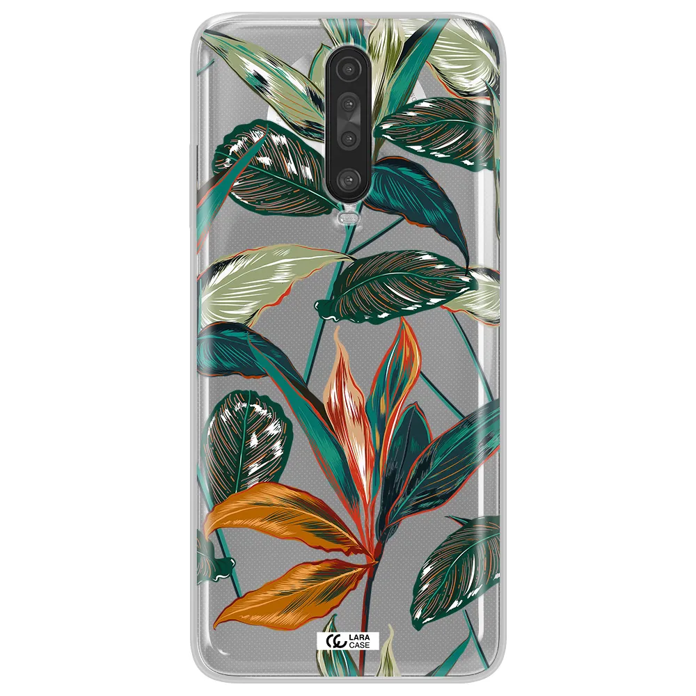 Colorful Tropical Leaves Xiaomi Redmi K30 Clear TPU Case