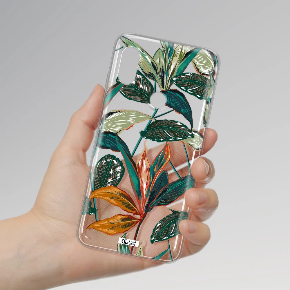 Colorful Tropical Leaves Xiaomi Redmi Note 6 Pro Clear TPU Case