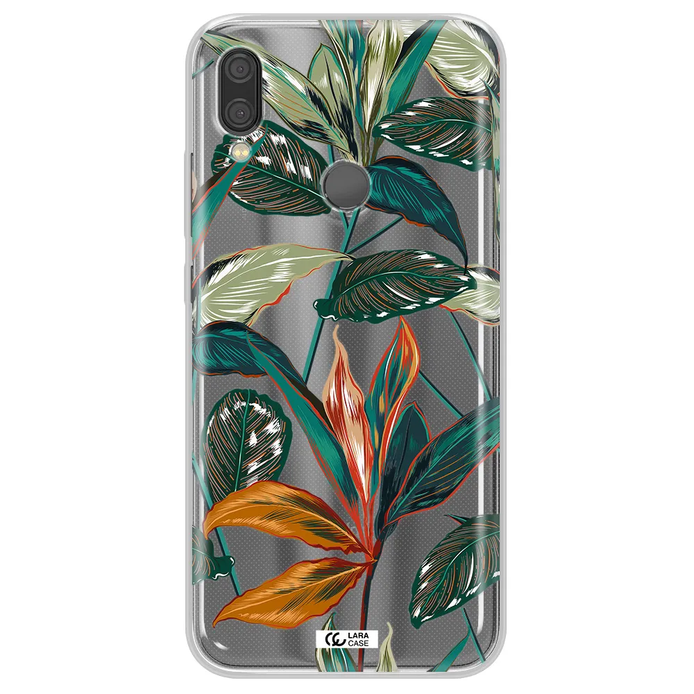 Colorful Tropical Leaves Xiaomi Redmi Note 7 Clear TPU Case
