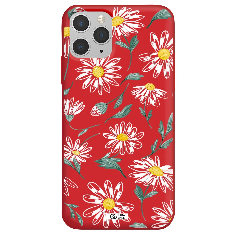 Papatia With Stem Apple iPhone 11 pro max Silicone Imperial Red Case
