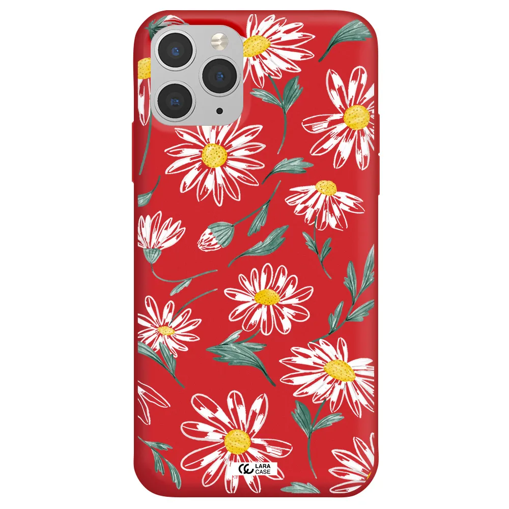 Papatia With Stem Apple iPhone 11 pro Silicone Imperial Red Case