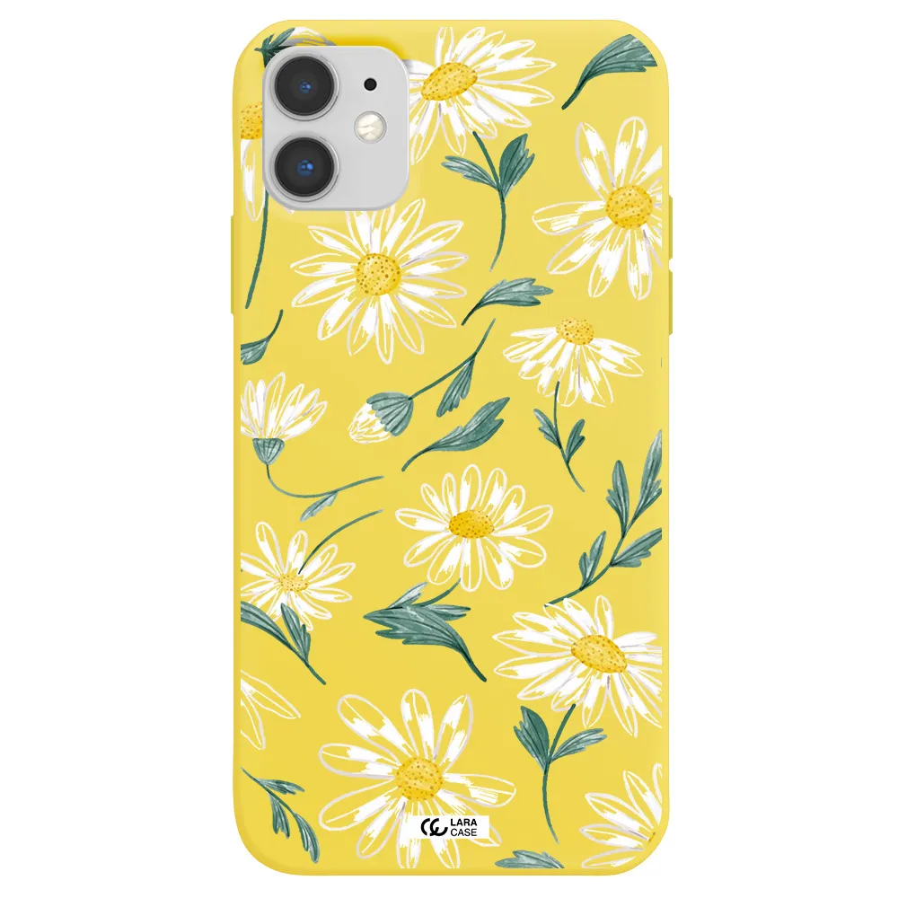 Papatia With Stem Apple iPhone 11 Silicone canary yellow Case