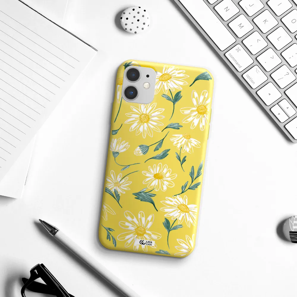 Papatia With Stem Apple iPhone 11 Silicone canary yellow Case