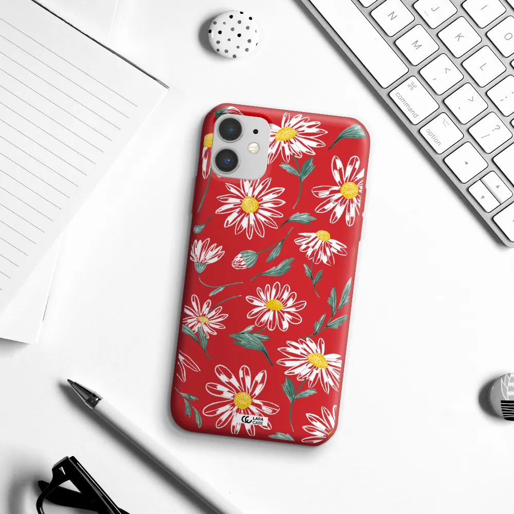 Papatia With Stem Apple iPhone 11 Silicone Imperial Red Case