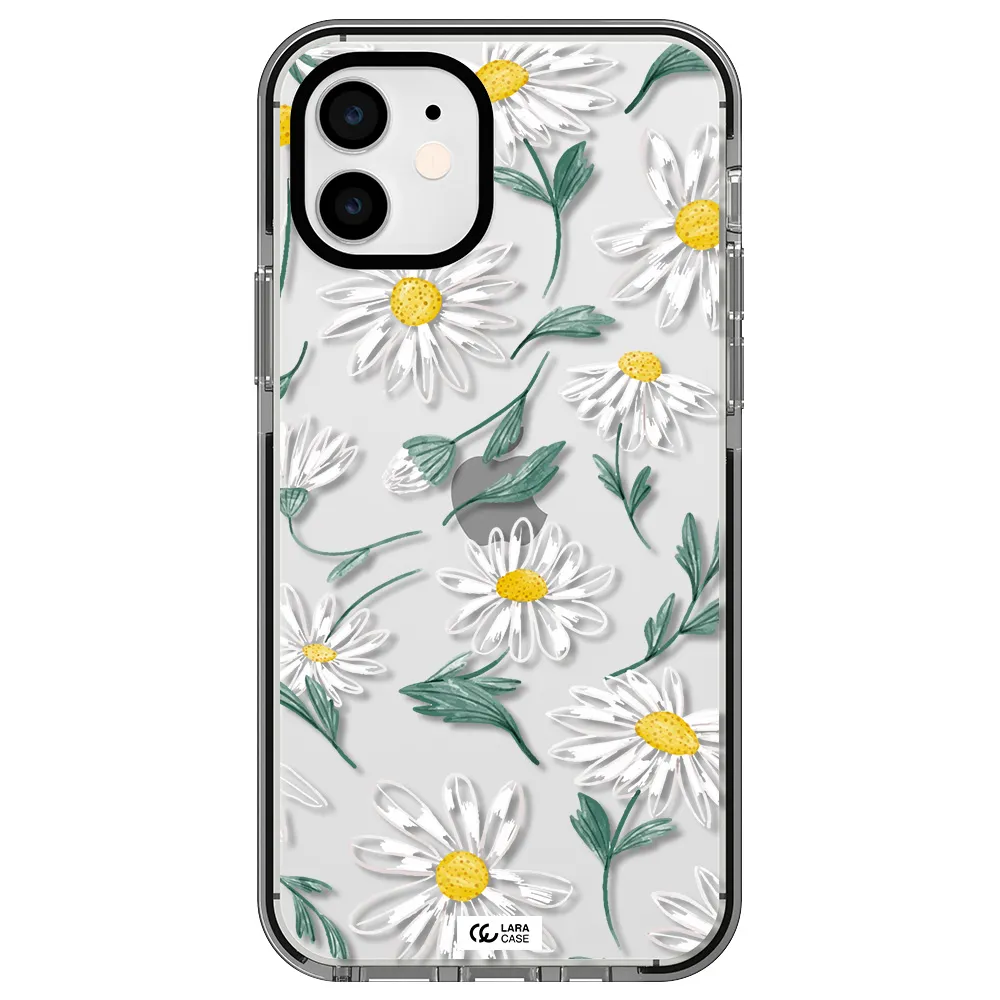 Papatia With Stem Apple iPhone 12 impact black border Case