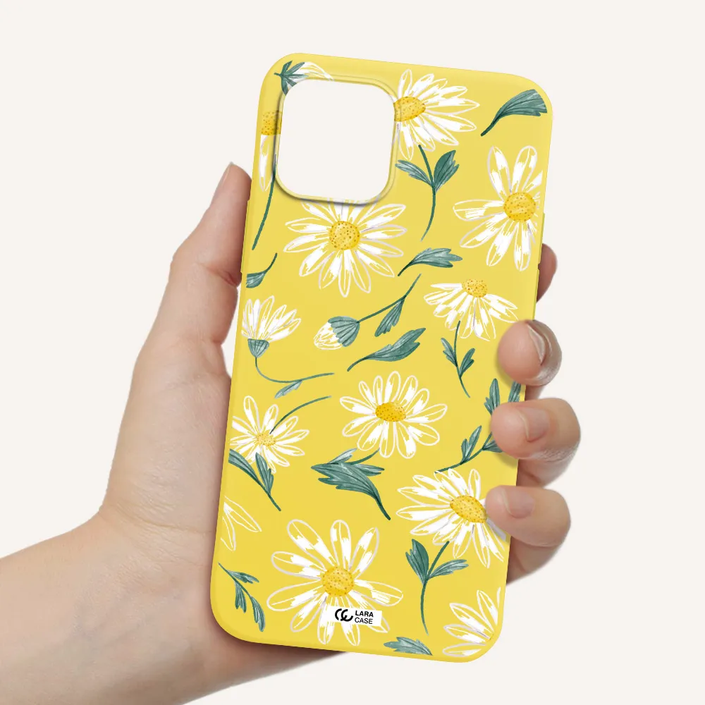 Papatia With Stem Apple iPhone 12 mini Silicone canary yellow Case