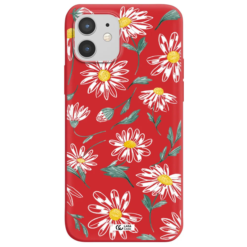 Papatia With Stem Apple iPhone 12 mini Silicone Imperial Red Case