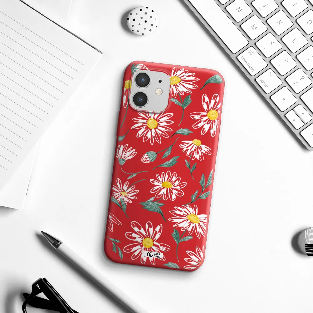 Papatia With Stem Apple iPhone 12 mini Silicone Imperial Red Case