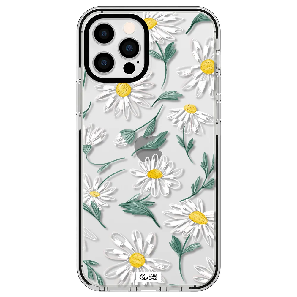 Papatia With Stem Apple iPhone 12 pro impact black border Case