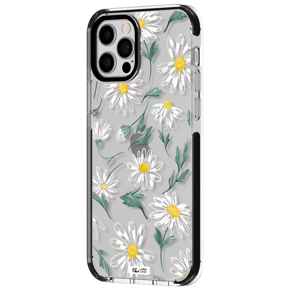 Papatia With Stem Apple iPhone 12 pro impact black border Case