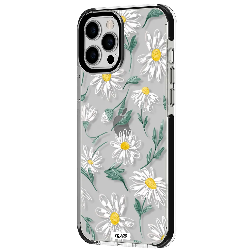 Papatia With Stem Apple iPhone 12 pro max impact black border Case