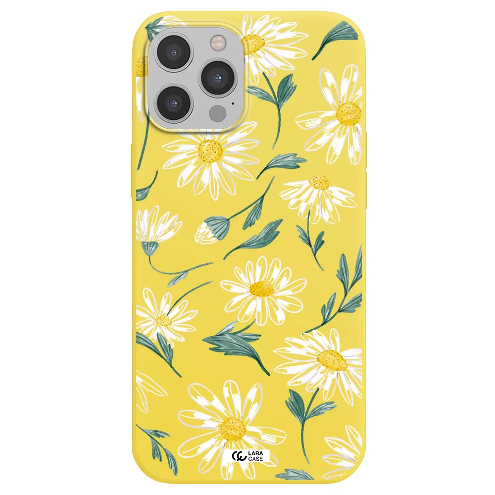 Papatia With Stem Apple iPhone 12 pro max Silicone canary yellow Case