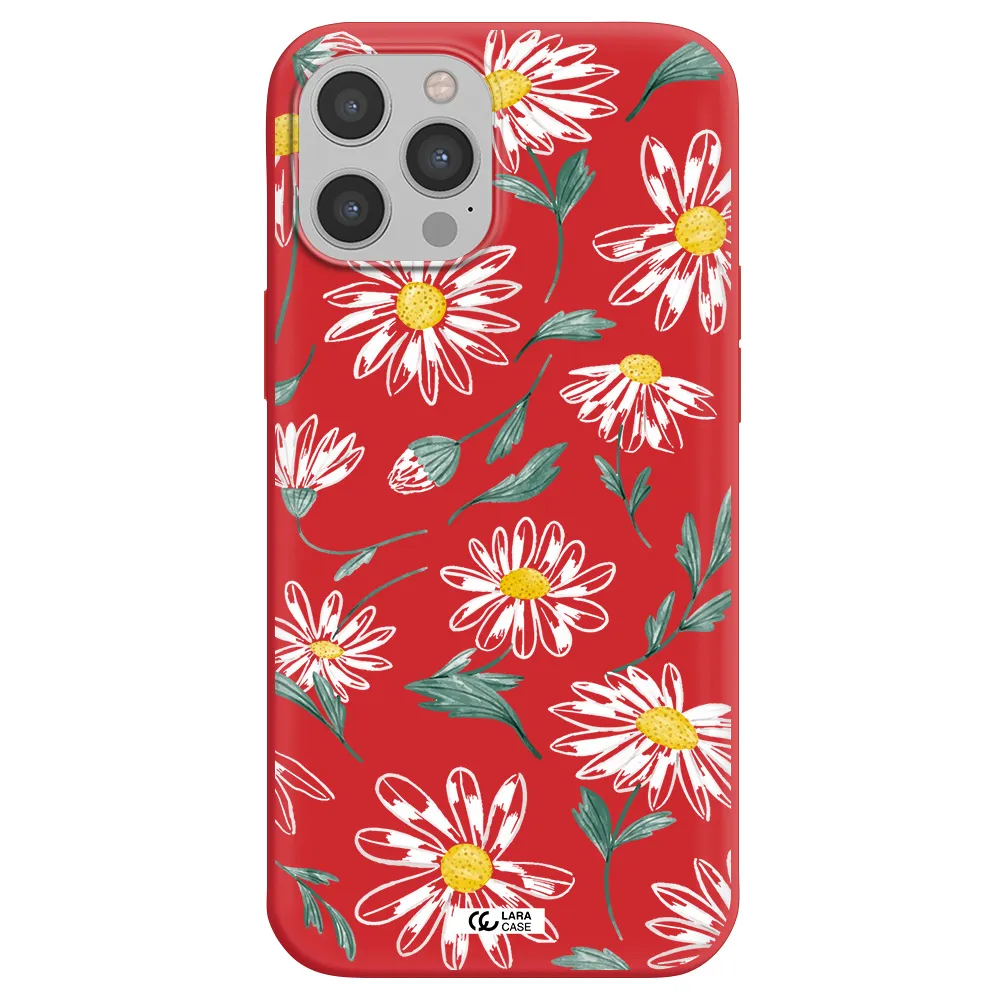 Papatia With Stem Apple iPhone 12 pro Silicone Imperial Red Case