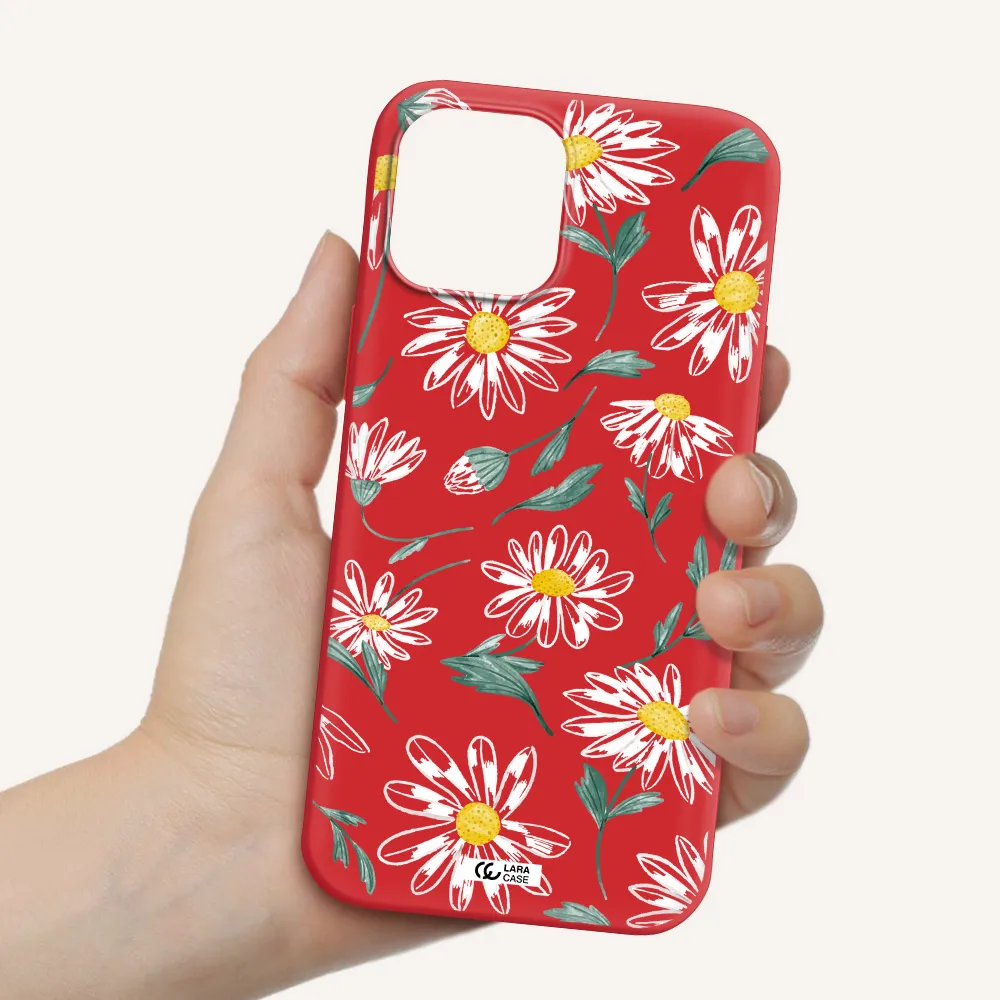 Papatia With Stem Apple iPhone 12 pro Silicone Imperial Red Case