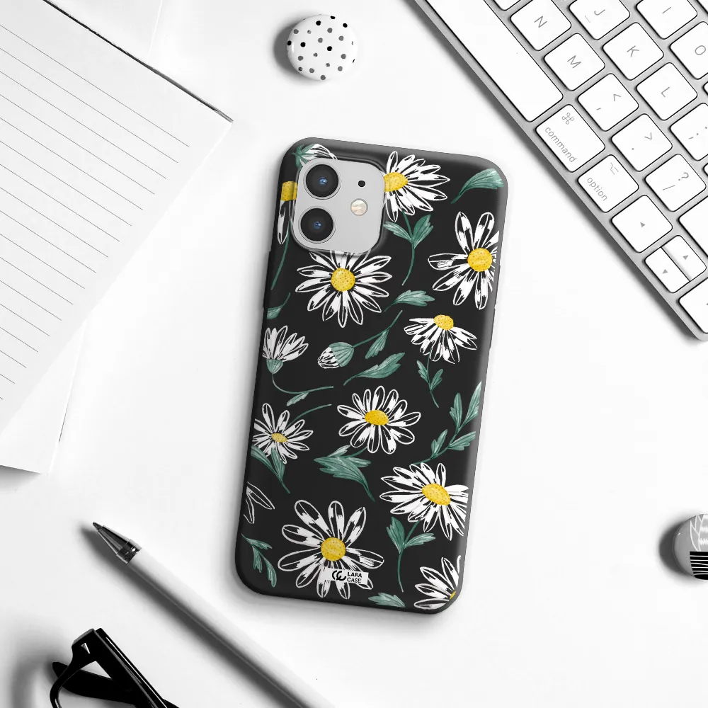 Papatia With Stem Apple iPhone 12 Silicone black Case