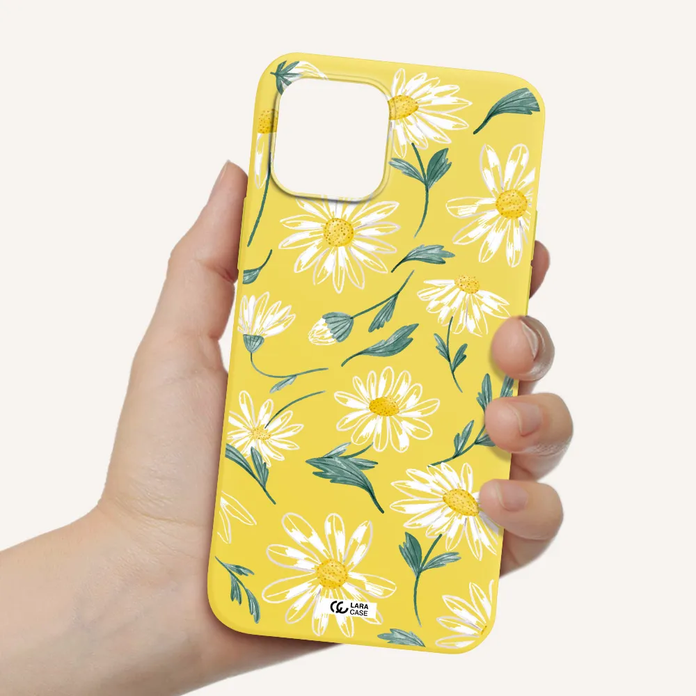 Papatia With Stem Apple iPhone 12 Silicone canary yellow Case