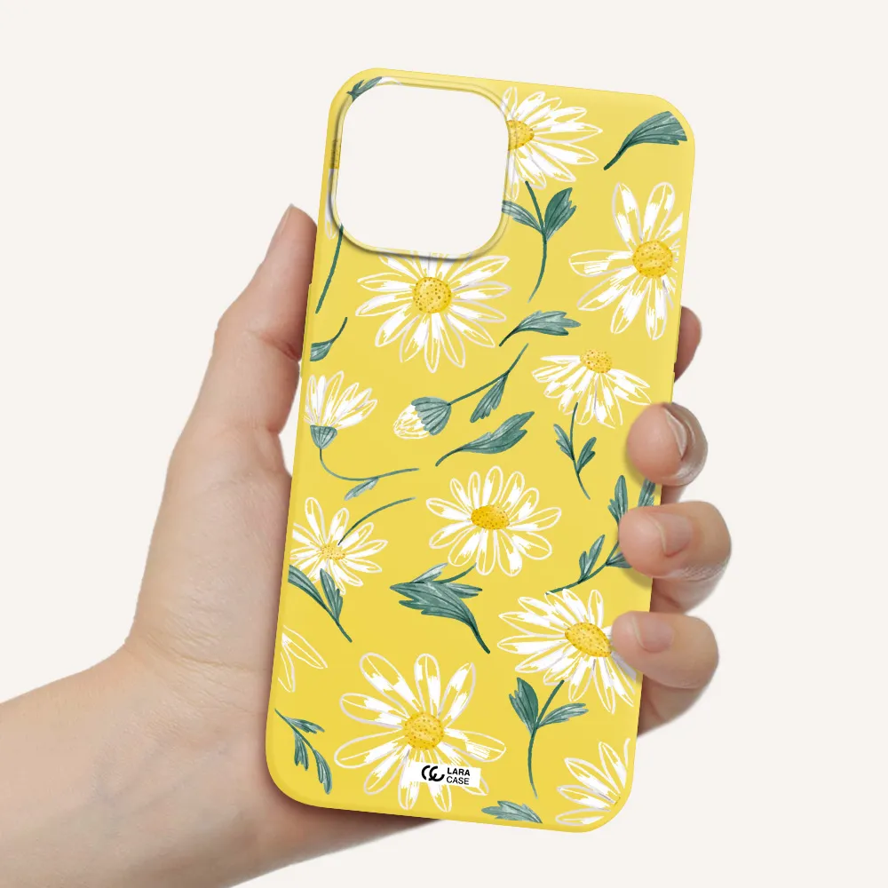 Papatia With Stem Apple iPhone 13 mini Silicone canary yellow Case