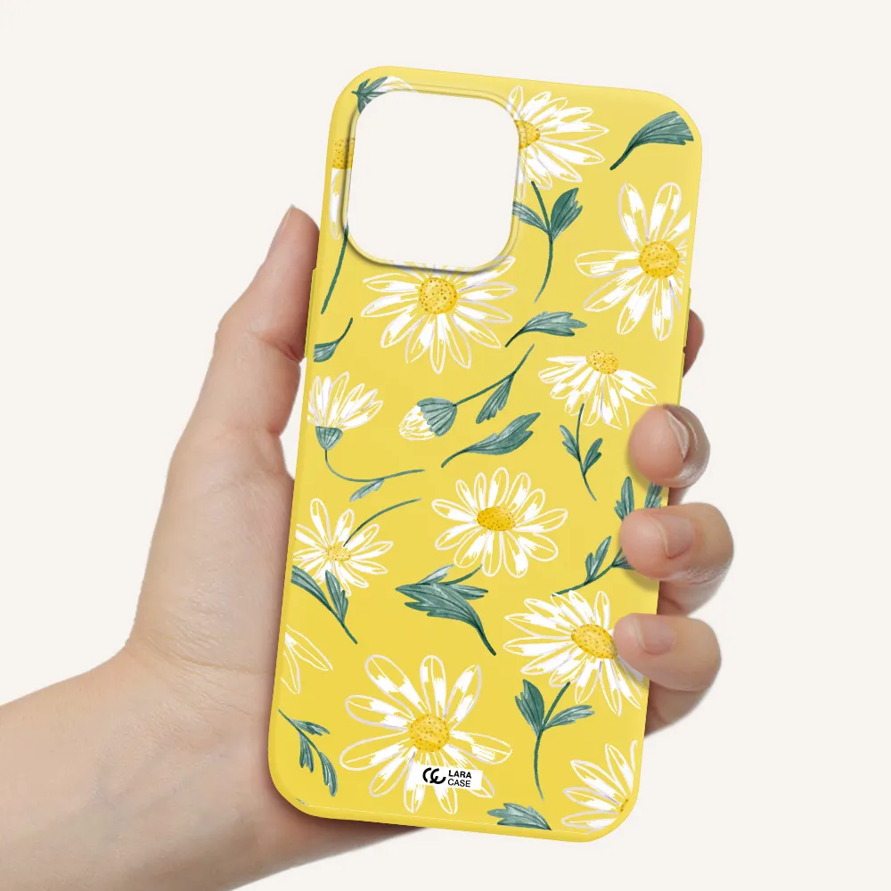 Papatia With Stem Apple iPhone 13 Pro Max Silicone canary yellow Case