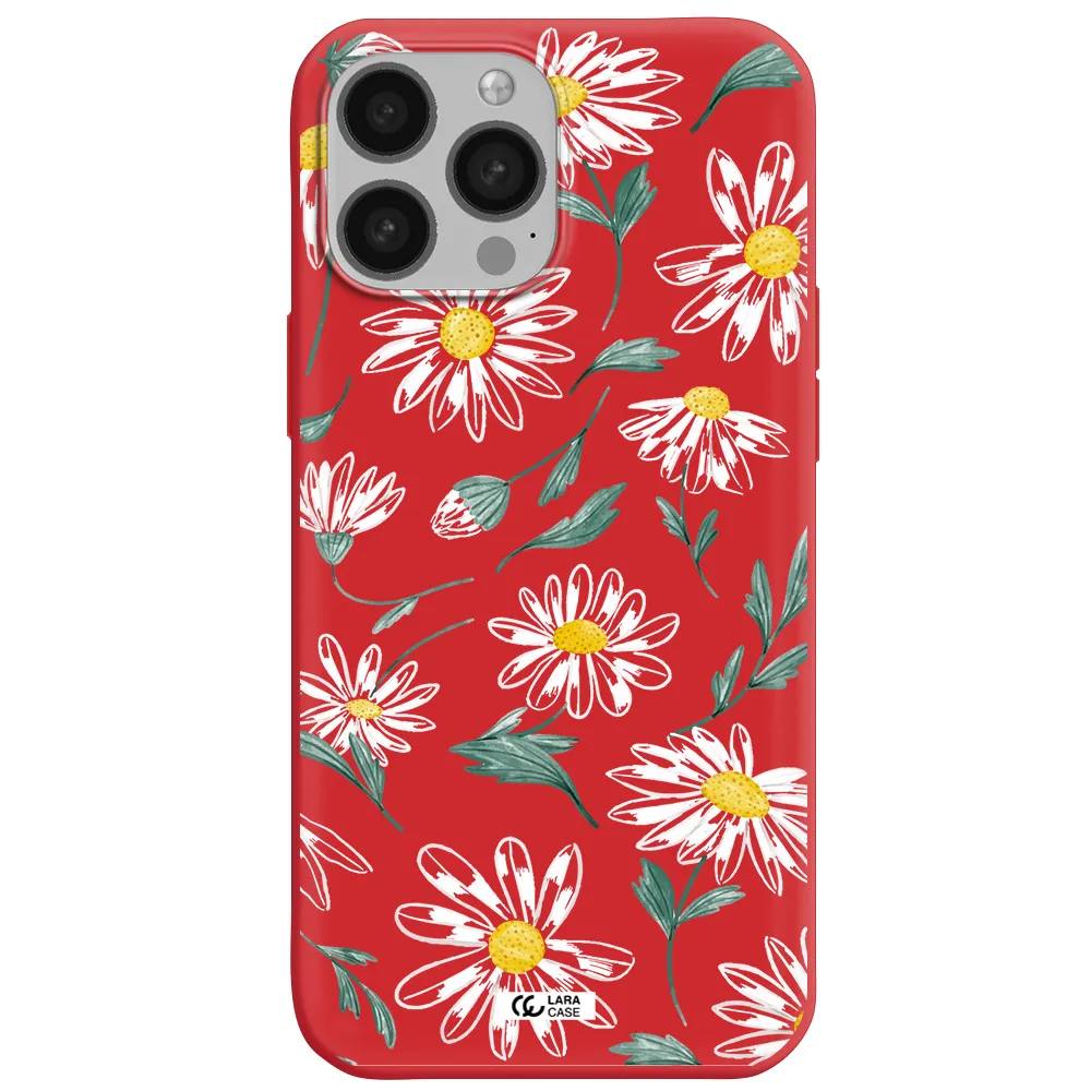 Papatia With Stem Apple iPhone 13 Pro Silicone Imperial Red Case