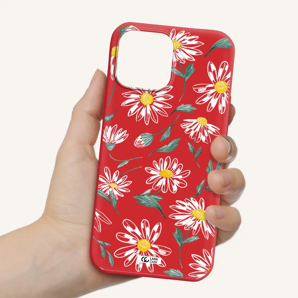 Papatia With Stem Apple iPhone 13 Pro Silicone Imperial Red Case