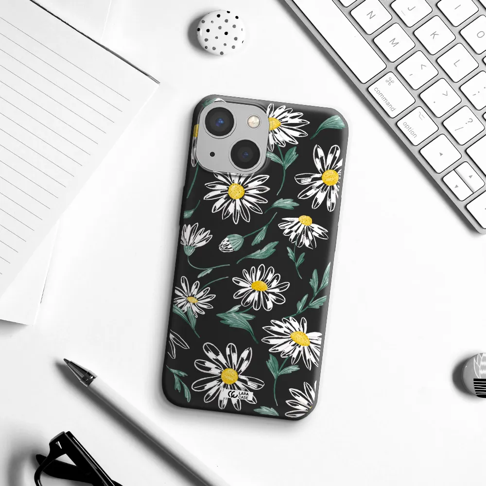 Papatia With Stem Apple iPhone 13 Silicone black Case