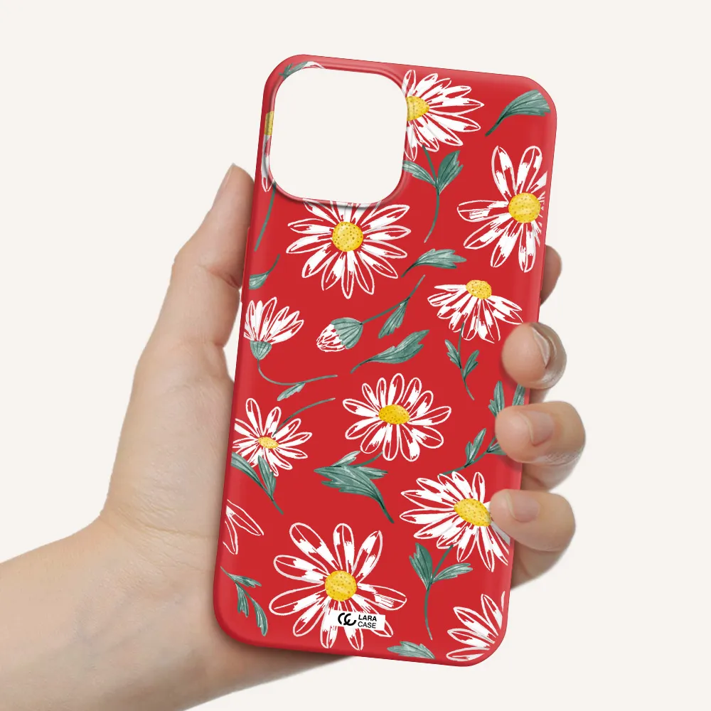 Papatia With Stem Apple iPhone 13 Silicone Imperial Red Case