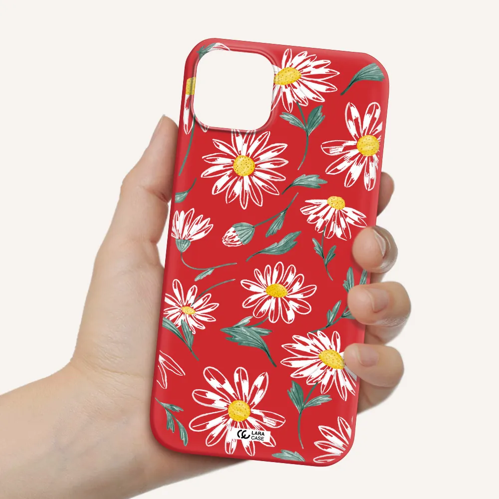 Papatia With Stem Apple iPhone 14 plus Silicone Imperial Red Case