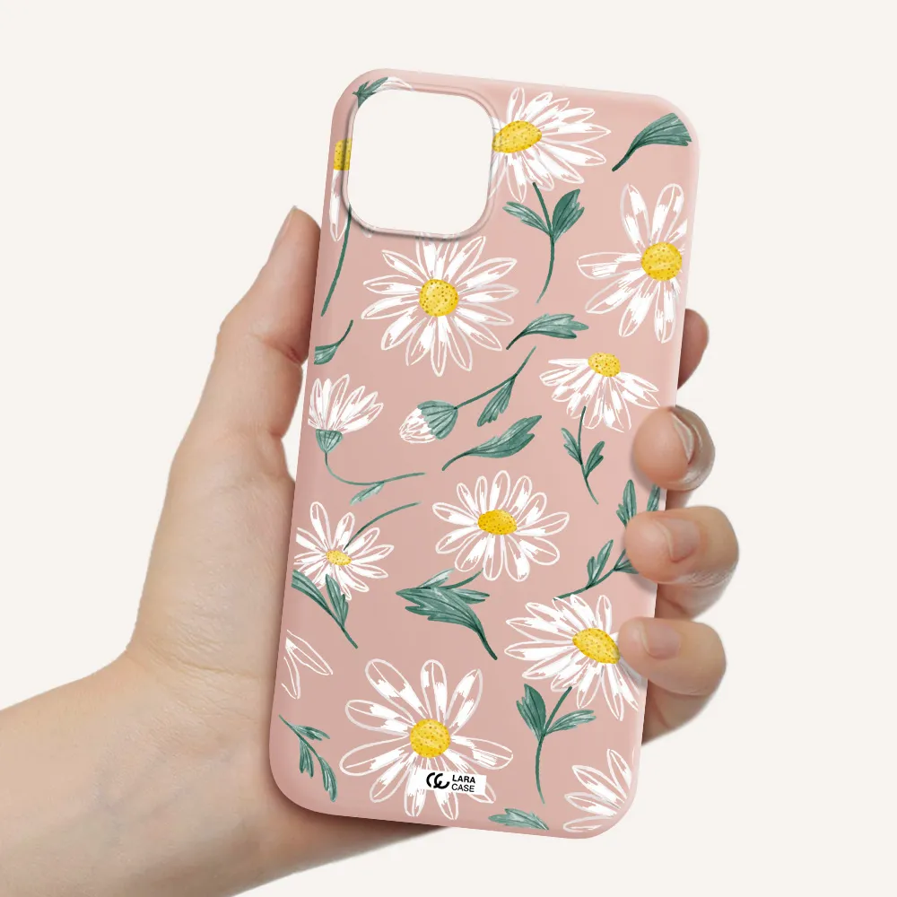 Papatia With Stem Apple iPhone 14 plus Silicone pastel pink Case