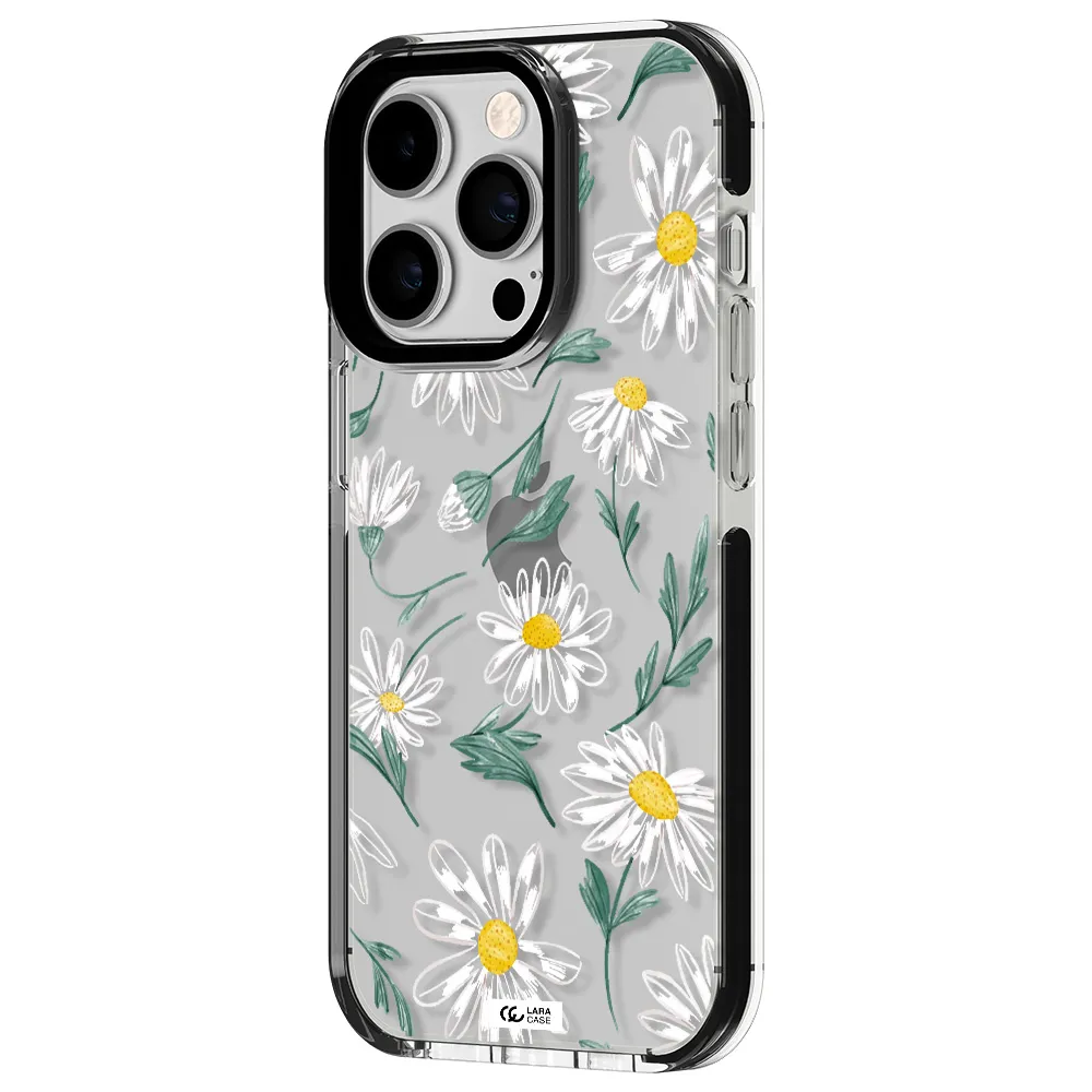 Papatia With Stem Apple iPhone 14 pro impact black border Case