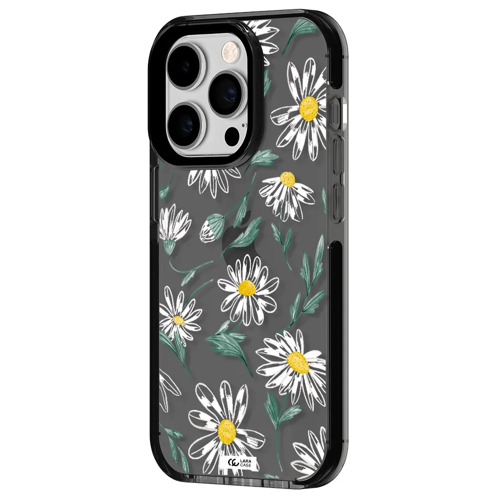 Papatia With Stem Apple iPhone 14 pro impact Smoke Black Case