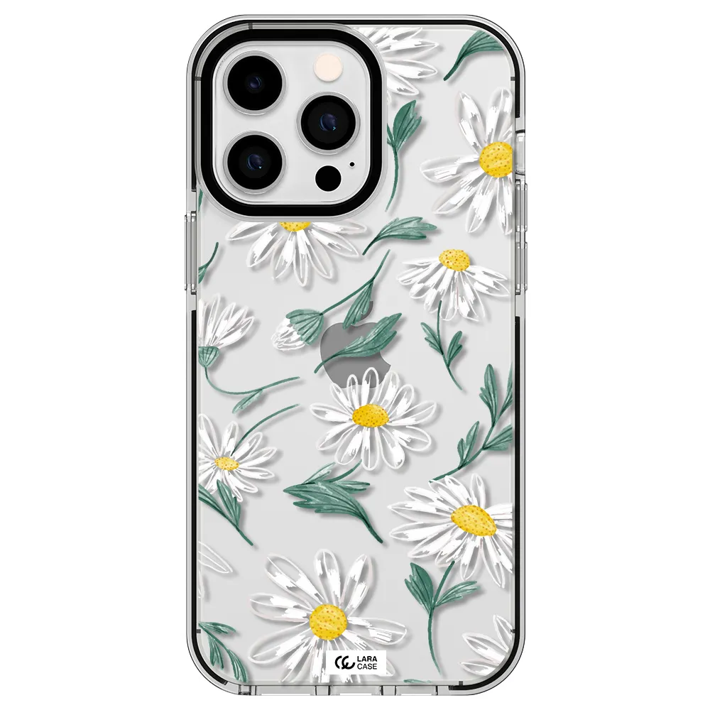 Papatia With Stem Apple iPhone 14 pro max impact black border Case