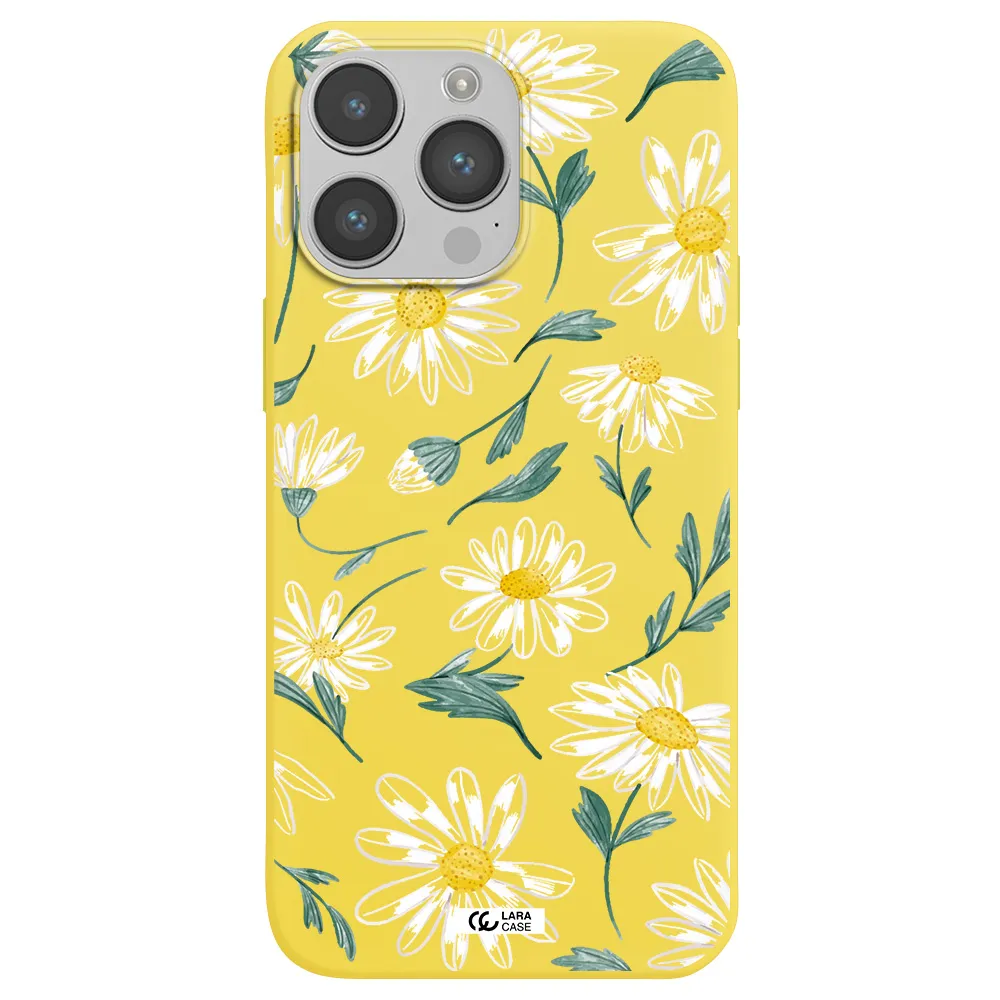 Papatia With Stem Apple iPhone 14 pro max Silicone canary yellow Case