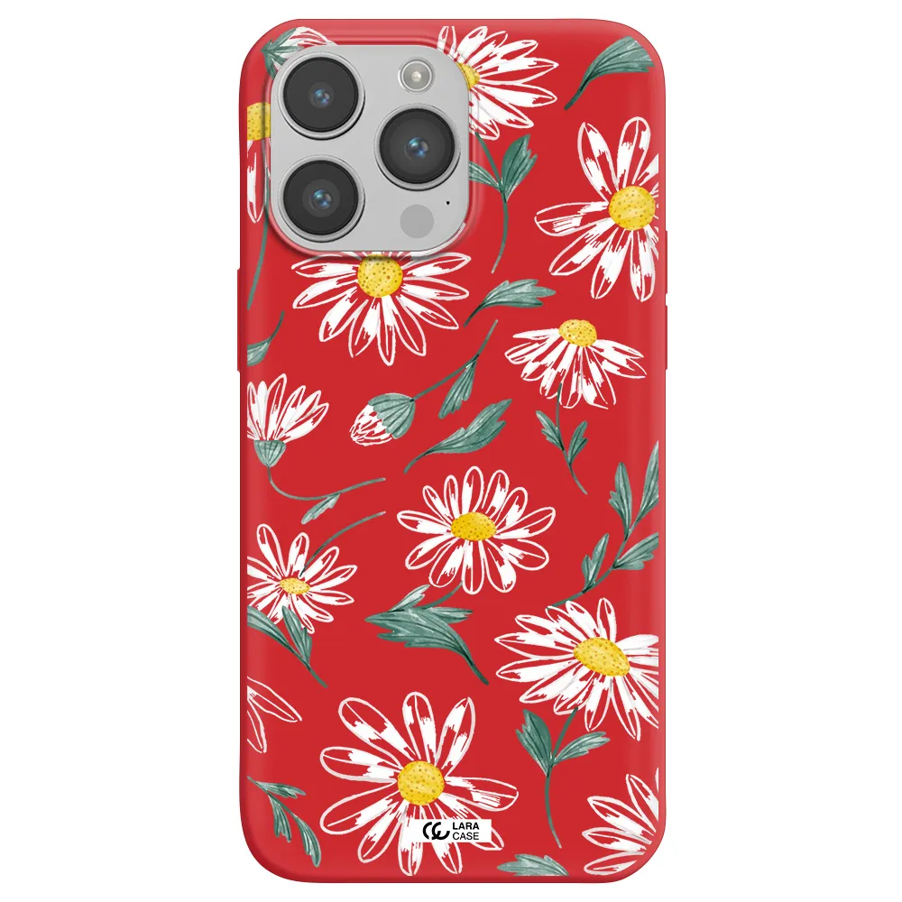 Papatia With Stem Apple iPhone 14 pro max Silicone Imperial Red Case
