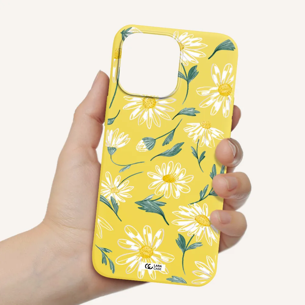 Papatia With Stem Apple iPhone 14 pro Silicone canary yellow Case