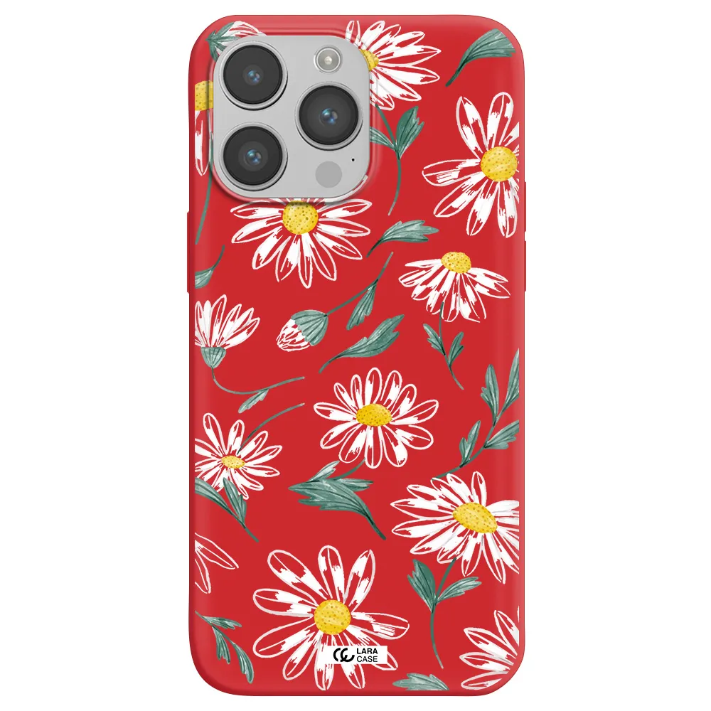Papatia With Stem Apple iPhone 14 pro Silicone Imperial Red Case