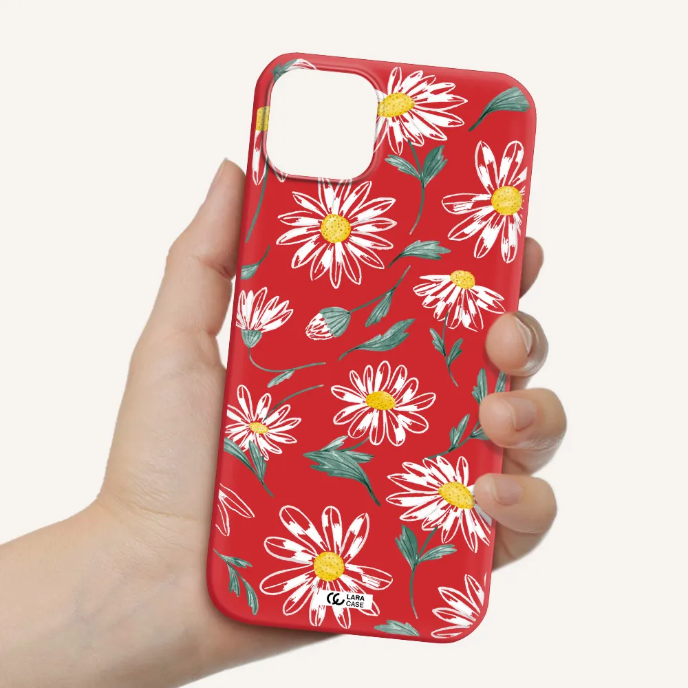 Papatia With Stem Apple iPhone 14 Silicone Imperial Red Case