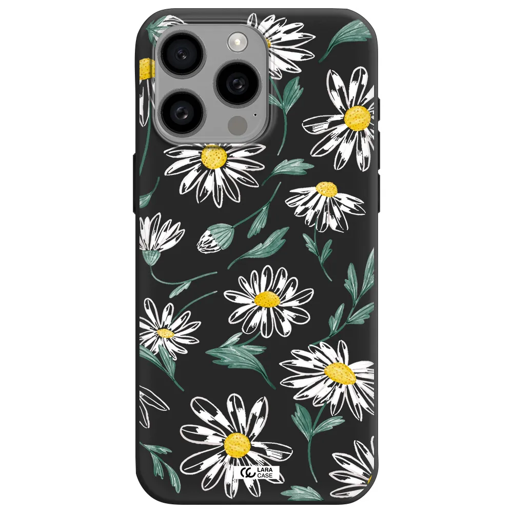 Papatia With Stem Apple Iphone 15 Pro max Silicone black Case